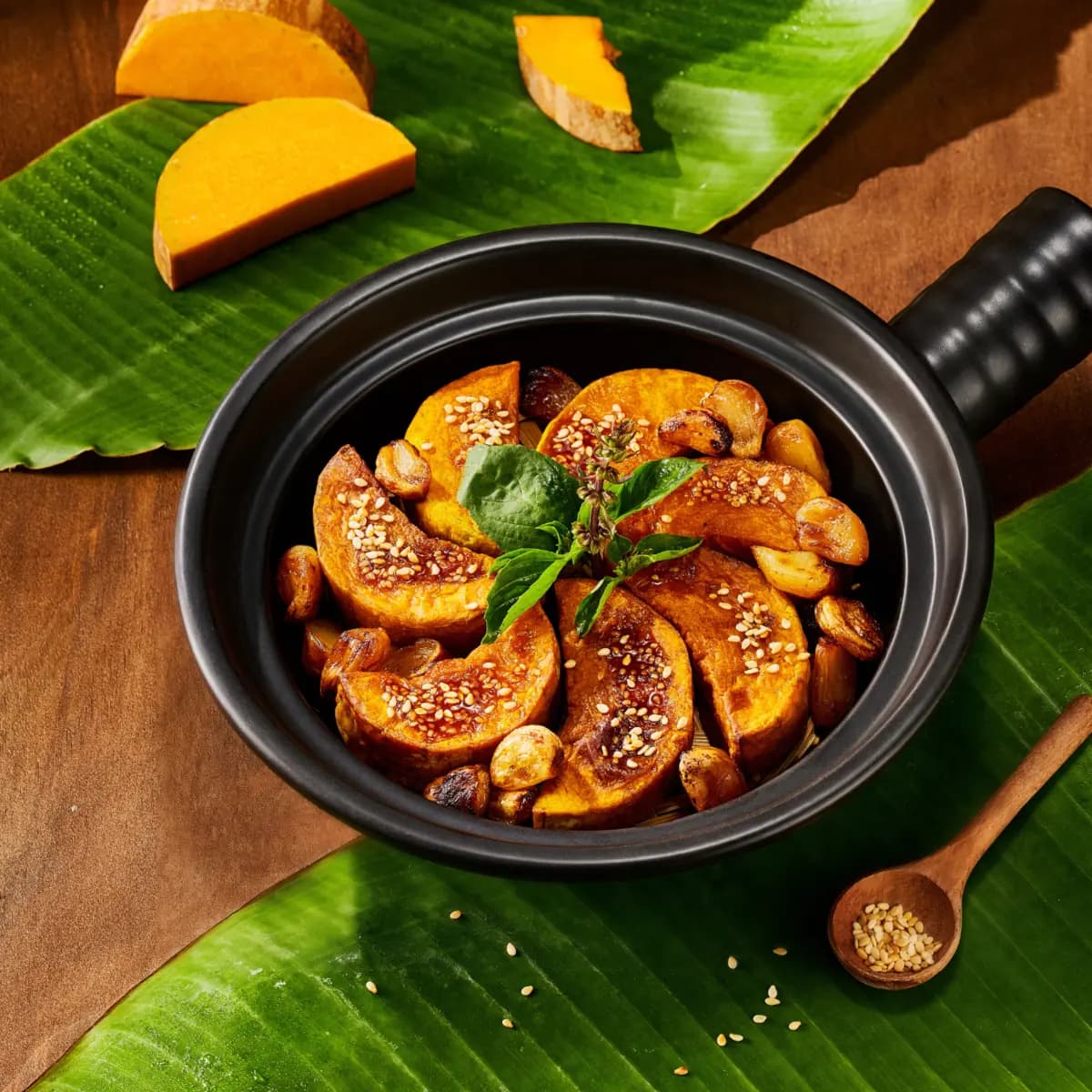 Bí đỏ nướng tỏi